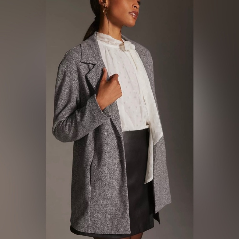 Anthropologie Avec Les Filles Longline Plaid Blazer SZ XL